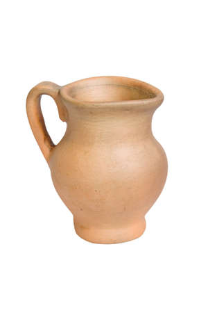 Ceramic products of foremen of Russian North  Isolated on white backgroundの写真素材