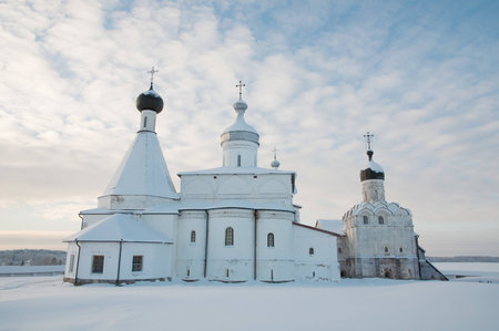 Ferapontov monastery  Architecture of the Russian North  Winter, snow の写真素材