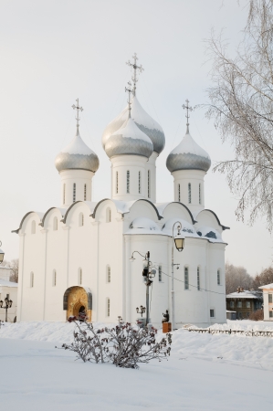 Wisdom of God Cathedral in Vologda  Winter, Russia の写真素材