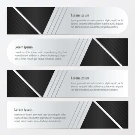 banner design black and white colorのイラスト素材