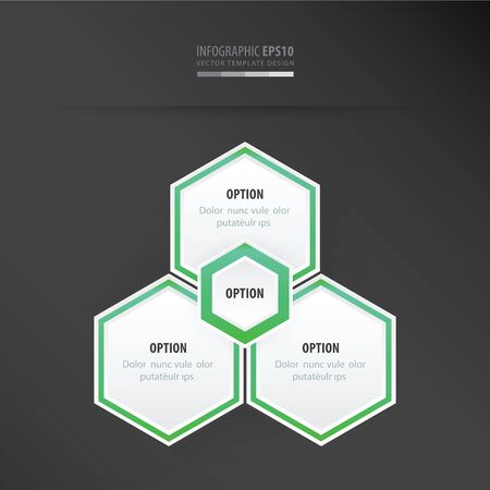 Hexagon vector design    neon greenのイラスト素材