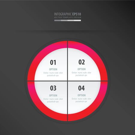 circle presentation template   neon pinkのイラスト素材