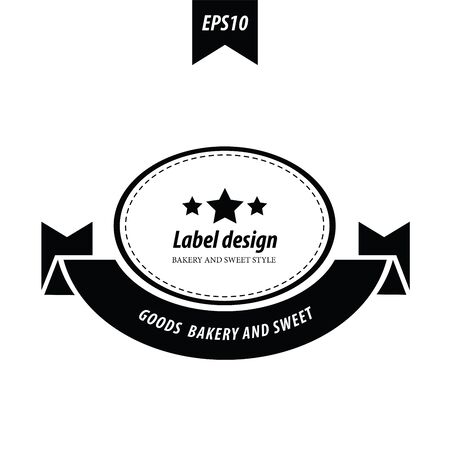 Retro style label black colorのイラスト素材