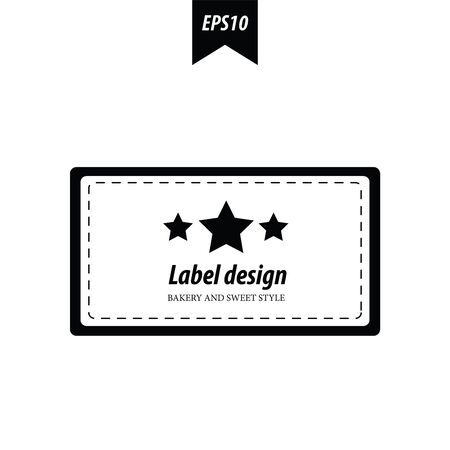 label design black and whiteのイラスト素材