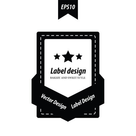 label design black and whiteのイラスト素材