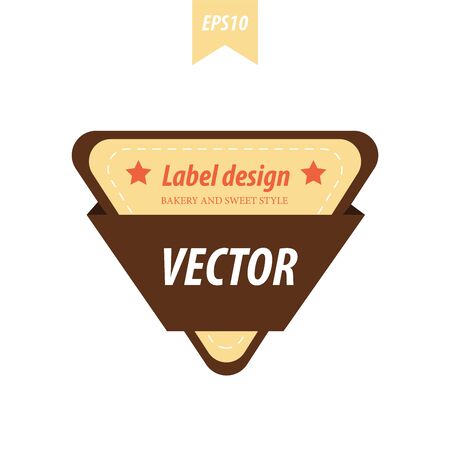 Triangle label retro styleのイラスト素材