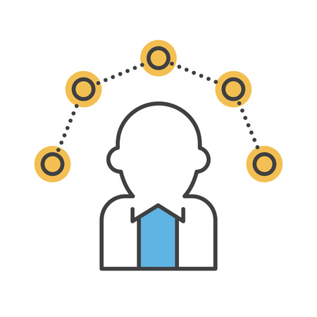 BUSINESS  flat iconのイラスト素材