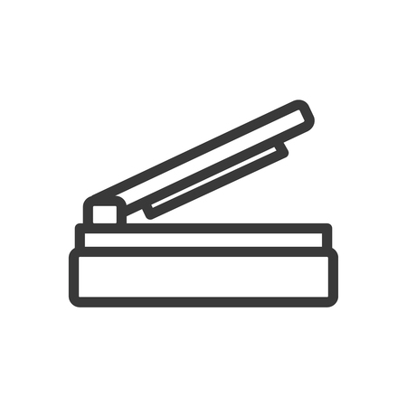 Cutter icon line style vector illustration.のイラスト素材