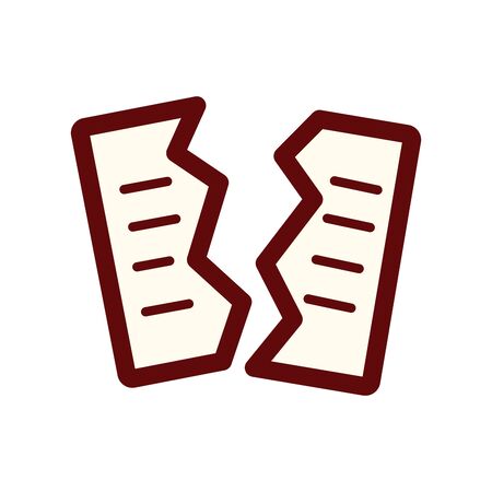 Office paper torn cartoon styles iconのイラスト素材