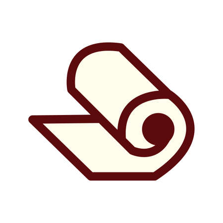 Office roll paper cartoon styles iconのイラスト素材