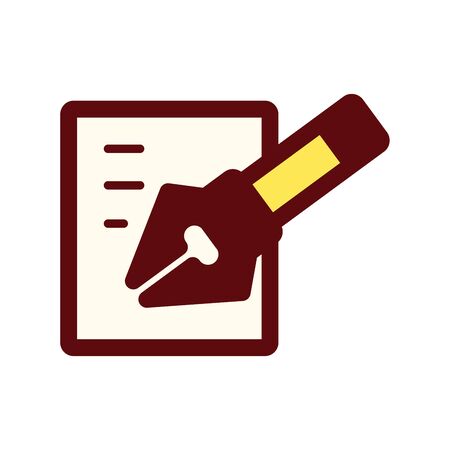 Office paper cartoon styles iconのイラスト素材