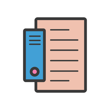 Document file icon cartoon styleのイラスト素材