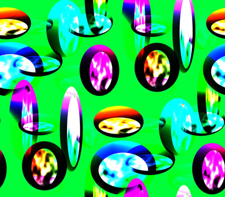 Abstract seamless background in orange, yellow, brown, green, red, blue and white colors colored...