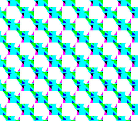 Abstract seamless white background with lines and triangles angles blue and green and pink colors...
