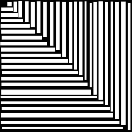 Card white and black stripes and squares laid out around the figureのイラスト素材