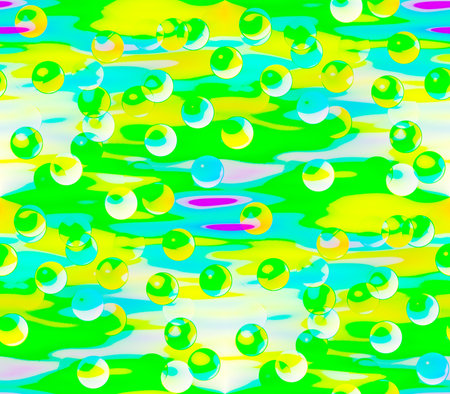 Abstract seamless white with blue, green and yellow colored background with blue green and yellow...
