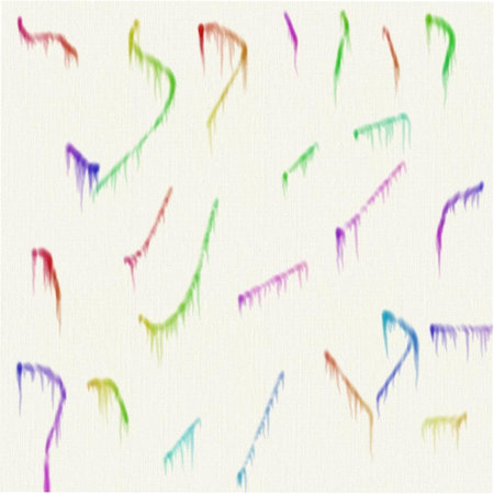 Abstract pattern of vertical and horizontal colored stripes and dots of red and yellow and green and blue flowing colorsのイラスト素材