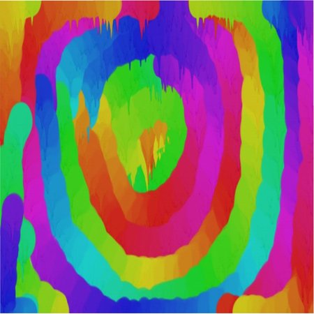 Abstract pattern of colored circles and dots of red and yellow and green and blue flowing dyesのイラスト素材