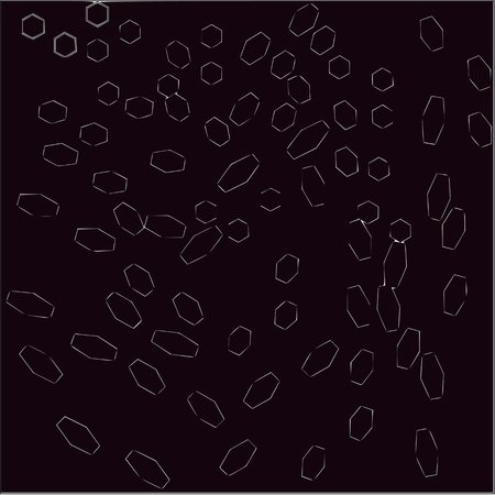 Abstract violet background large stones and rhombuses and hexagons superimposed with a thin white stroke throughout the drawingのイラスト素材