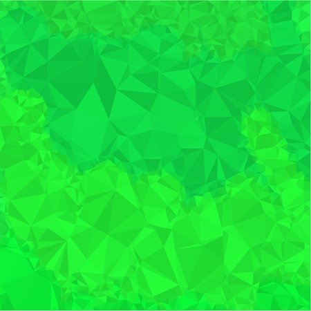 Abstract background of small triangles polygon green shards sharp throughout the drawingのイラスト素材