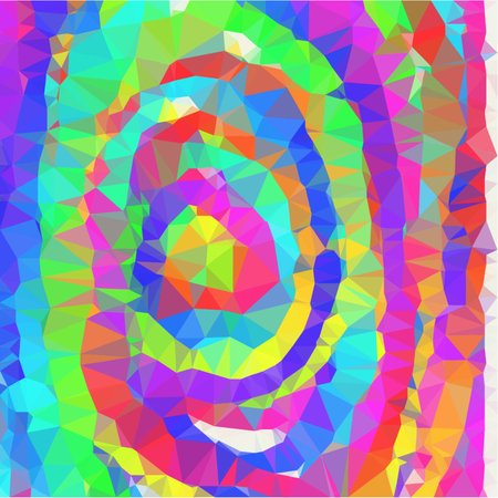 Abstract background of small triangles polygon blue and yellow and green and pinkのイラスト素材