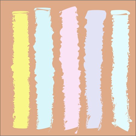 Abstract writing texture in green and blue and yellow and pink and brown tone, design for greeting cards and banners and postersのイラスト素材