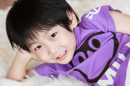 Young boy smileの写真素材