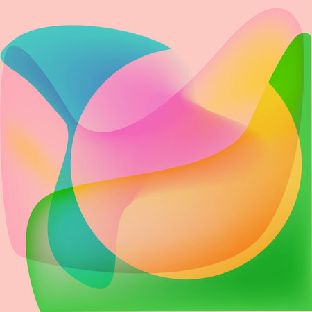 abstract background with wavy lines in green, pink and yellow colorsのイラスト素材