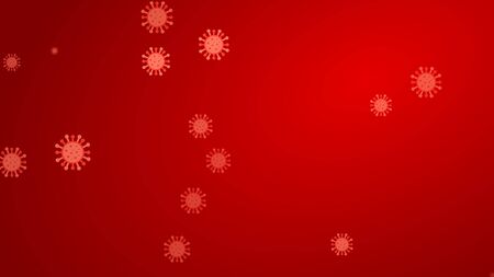Coronavirus red pattern banner background. Abstract healthcare Illustrations concept COVID-19.の写真素材