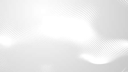 Dot white gray wave light technology texture background. Abstract big data digital concept. 3d rendering.の写真素材