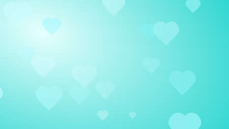 Medical health green blue hearts pattern background. Abstract healthcare technology and science concept.の写真素材
