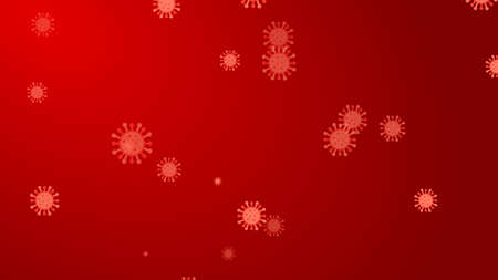 Coronavirus red pattern banner background. Abstract healthcare Illustrations concept COVID-19.の写真素材