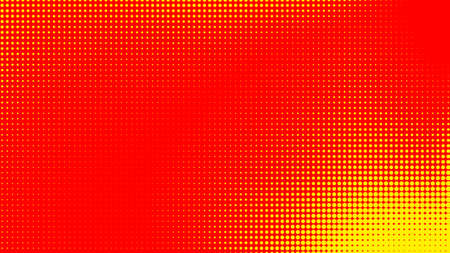 Dots halftone orange yellow color pattern gradient texture with technology digital background. Dots pop art comics with summer background.の写真素材