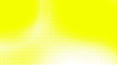 Dots halftone white yellow color pattern gradient texture with technology digital background. Dots pop art comics with summer background.の写真素材