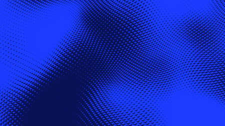 Dot blue wave light screen gradient texture background. Abstract  technology big data digital background. 3d rendering.の写真素材
