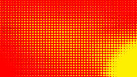 Dots halftone orange yellow color pattern gradient texture with technology digital background. Dots pop art comics with summer background.の写真素材