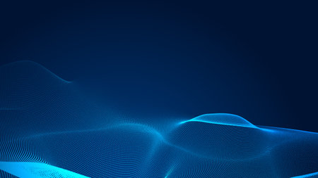 Dot blue wave light screen gradient texture background. Abstract  technology big data digital...