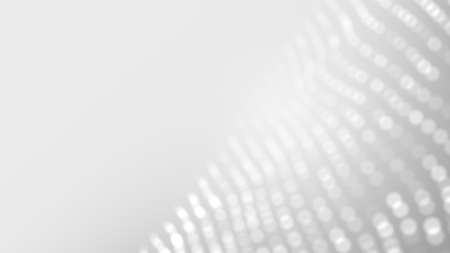Dot white gray wave light technology texture background. Abstract big data digital concept. 3d rendering.の写真素材