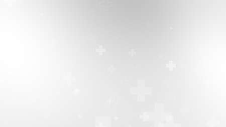 Medical white gray cross pattern background. Abstract healthcare technology and science concept.の写真素材