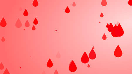 Medical health red blood drop pattern background. Abstract healthcare for World Blood Donor Day.の写真素材