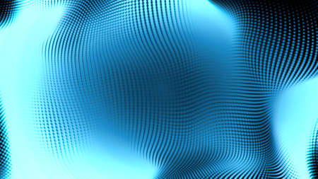 Dot white blue wave light screen gradient texture background. Abstract  technology big data digital background. 3d rendering.の写真素材