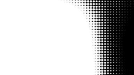Dot white black pattern gradient texture background. Abstract pop art halftone and retro style.の写真素材