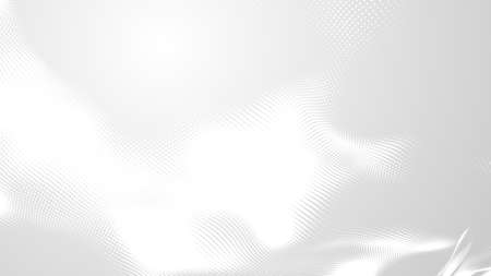 Dot white gray wave light technology texture background. Abstract big data digital concept. 3d rendering.の写真素材