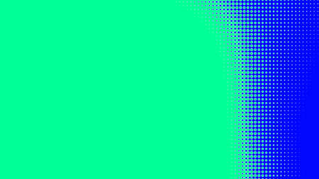 Dots halftone green blue color pattern gradient texture with technology digital background. Dots pop art comics with summer background.の写真素材
