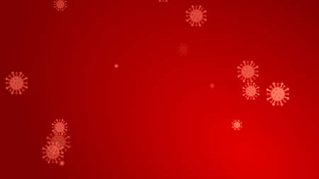 Coronavirus red pattern banner background. Abstract healthcare Illustrations concept COVID-19.の写真素材