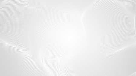 Dot white gray wave light technology texture background. Abstract big data digital concept. 3d rendering.の写真素材