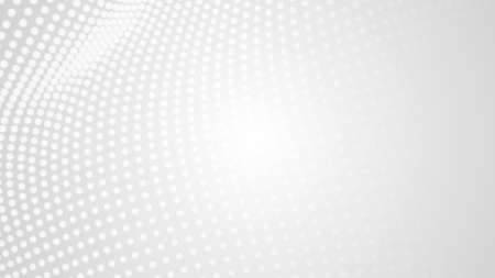 Dot white gray wave light technology texture background. Abstract big data digital concept. 3d rendering.の写真素材