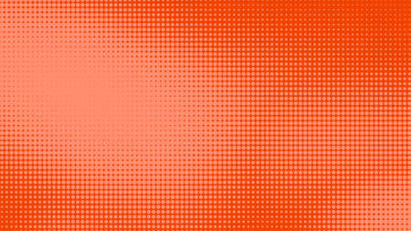 Dots halftone orange color pattern gradient texture with technology digital background. Dots pop art comics with summer background.の写真素材