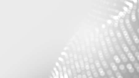 Dot white gray wave light technology texture background. Abstract big data digital concept. 3d rendering.の写真素材