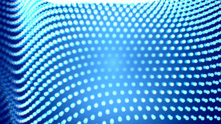 Dot white blue wave light screen gradient texture background. Abstract  technology big data digital background. 3d rendering.の写真素材